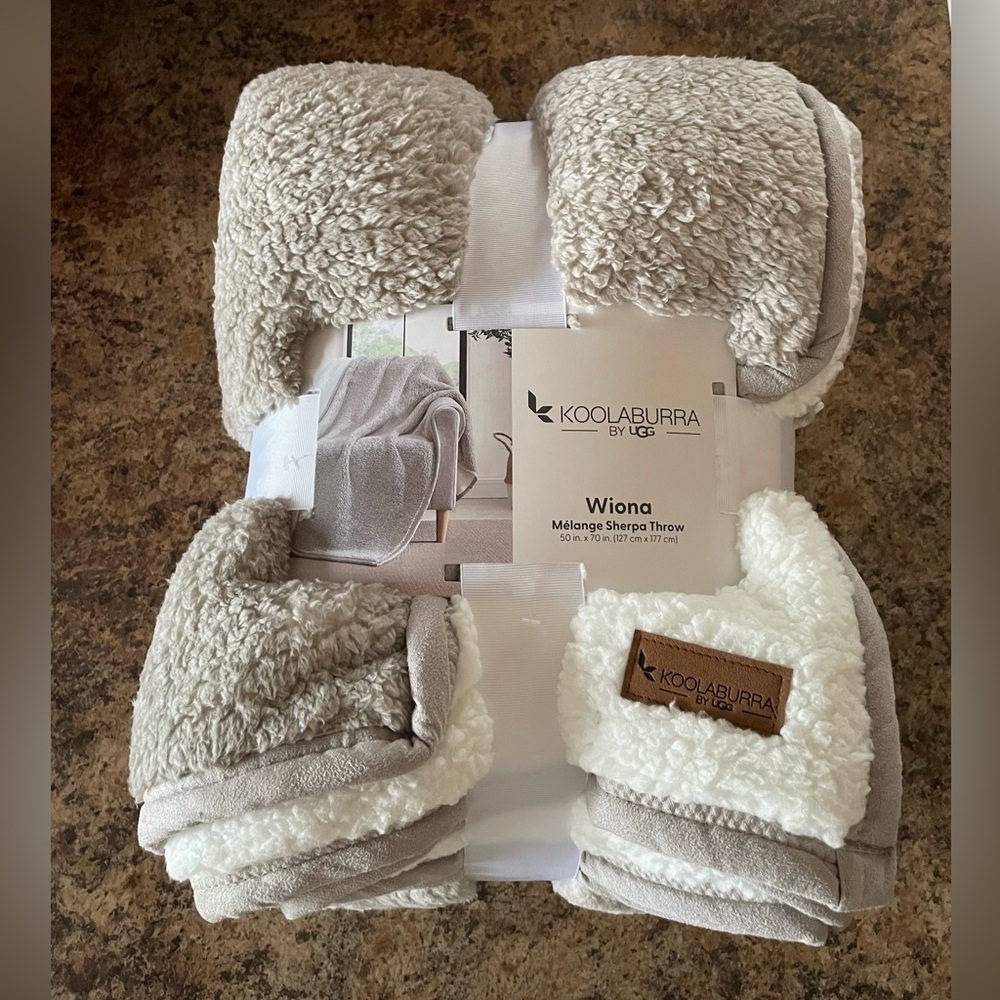 New! Koolaburra by UGG Sherpa Throw Blanket